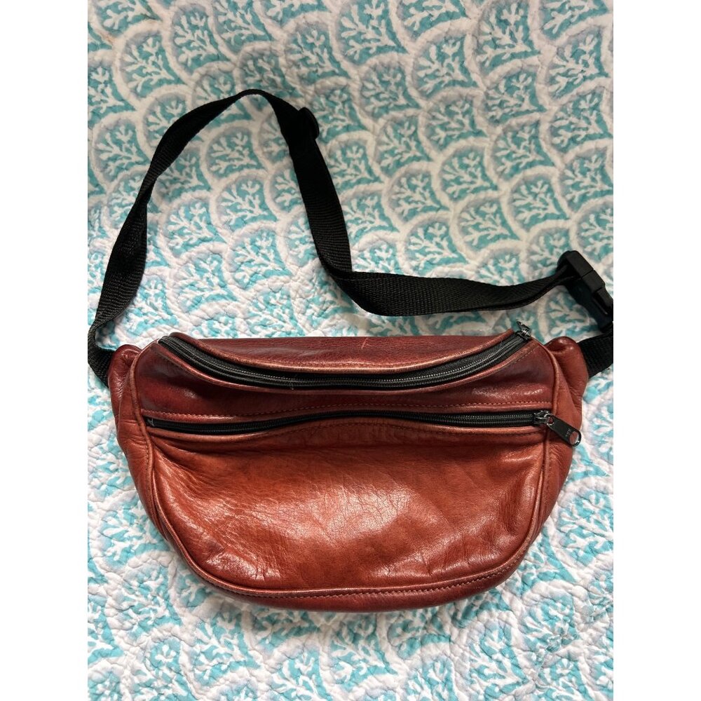 Vintage Genuine Leather Belt Bag / Fanny Pack – Brown Cognac